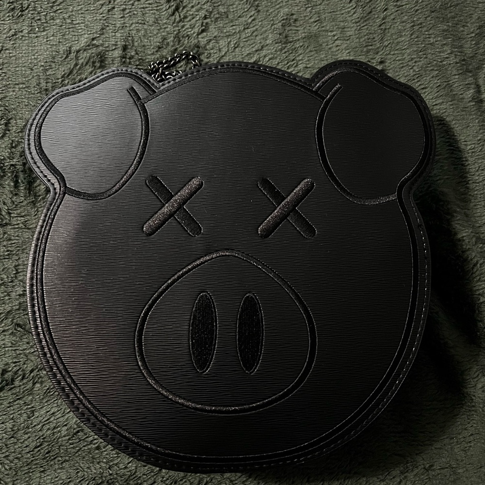 Shane Dawson Black Pig Face Crossbody Bag